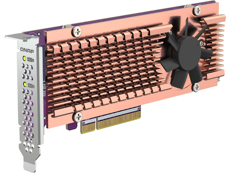 2 x M.2 PCIe SSD 拡張カード (QM2-2P-384A、組込)