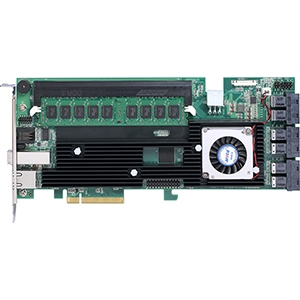SAS/SATA RAIDカード 24ポート PCIe3.0、6x SFF-8643、1x SFF-8644
