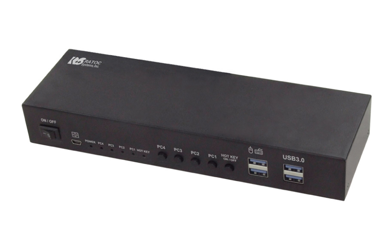 4K60Hzデュアルディスプレイ対応 HDMIパソコン切替器（4台用）