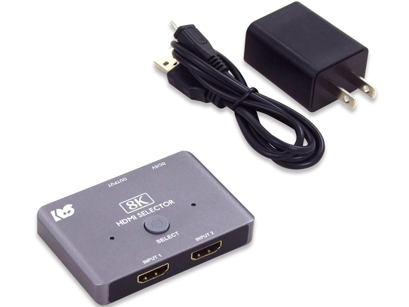 8K60Hz/4K120Hz対応 2入力1出力 HDMI切替器