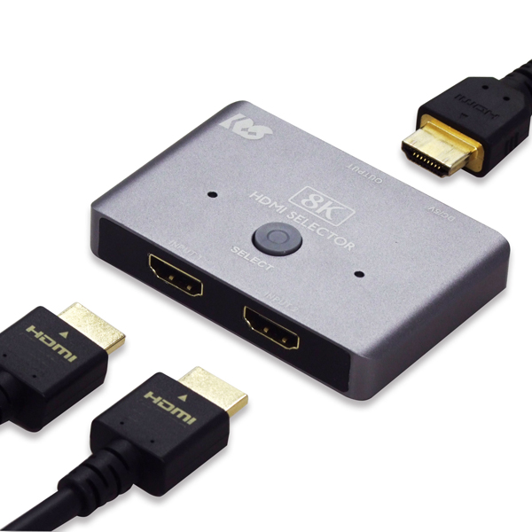 8K60Hz/4K120Hz対応 2入力1出力 HDMI切替器