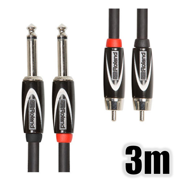 オーディオケーブル/3m/RCAピン×2-TSフォン×2