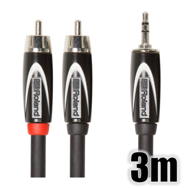 オーディオケーブル/3m/RCAピン×2-3.5mmステレオ・ミニ