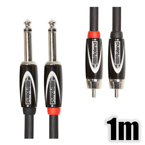 オーディオケーブル/1m/RCAピン×2-TSフォン×2