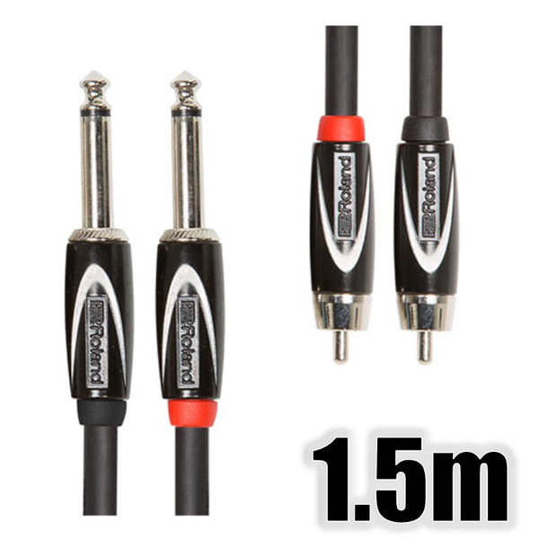 オーディオケーブル/1.5m/RCAピン×2-TSフォン×2