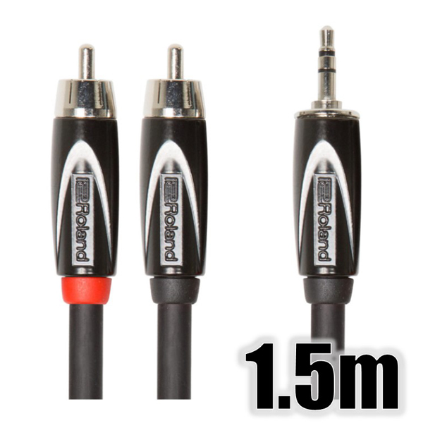 オーディオケーブル/1.5m/RCAピン×2-3.5mmステレオ・ミニ