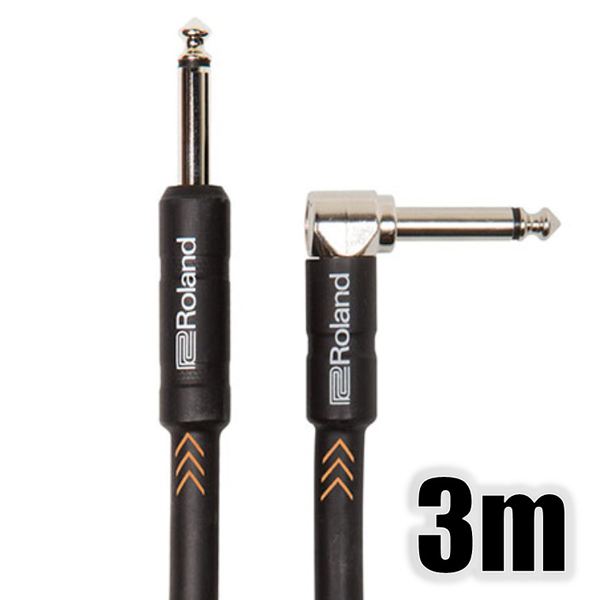 楽器用ケーブル/3m/TSフォン-TSフォン/片L字型