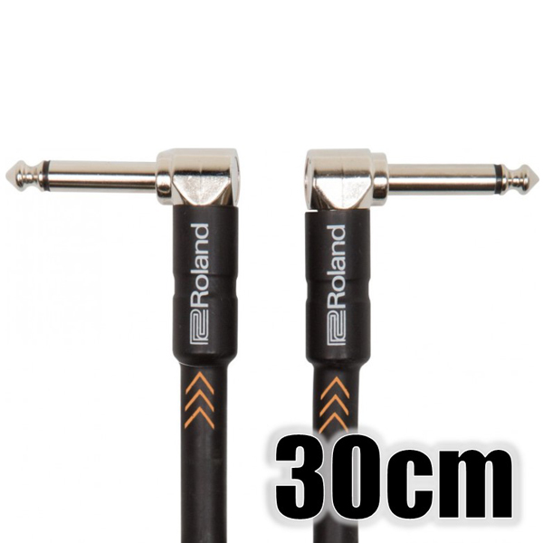 楽器用ケーブル/30cm/TSフォン-TSフォン/両L字型