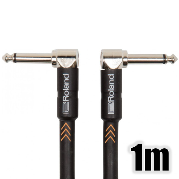 楽器用ケーブル/1m/TSフォン-TSフォン/両L字型