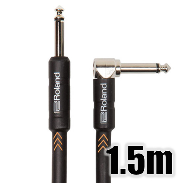 楽器用ケーブル/1.5m/TSフォン-TSフォン/片L字型