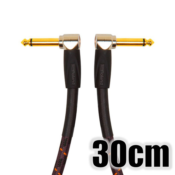 楽器用ケーブル/24K金メッキ/30cm/TSフォン-TSフォン/両L字型