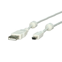 RoHS対応USB2.0エコケーブル 1m ホワイト Aタイプオス-ミニBタイプオス