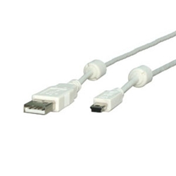RoHS対応USB2.0エコケーブル 2m ホワイト Aタイプオス-ミニBタイプオス