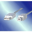 USBケーブル 3m Aタイプ オス-Bタイプ オス アイボリー シールド線20AWG