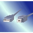USBケーブル 2m Aタイプ オス-Bタイプ オス ダークグレー シールド線24AWG
