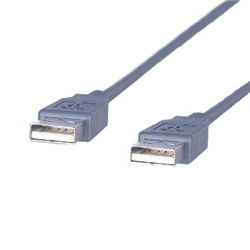 USBケーブル 3m Aタイプ オス-Aタイプ オス ダークグレー シールド線20AWG