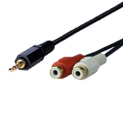 ステレオミニオス-RCAピンメス×2 0.1m