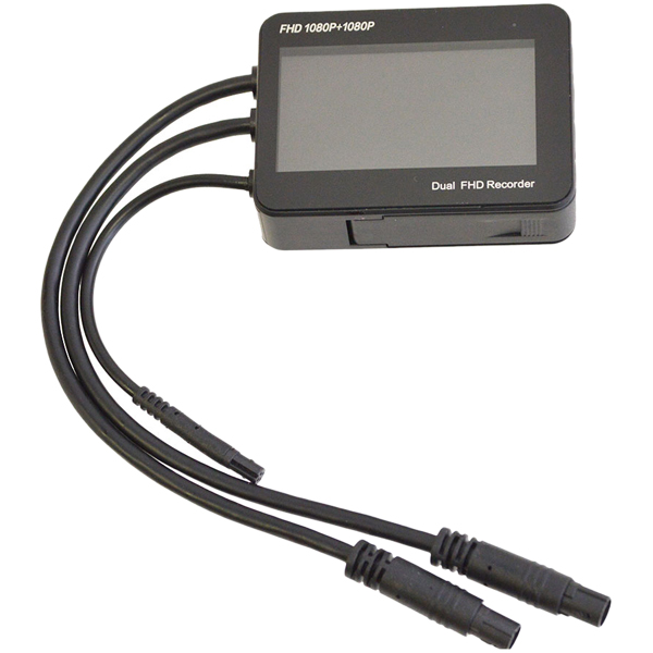 オンボードカメラにもなる「バイク用フルHD前後ドライブレコーダー」