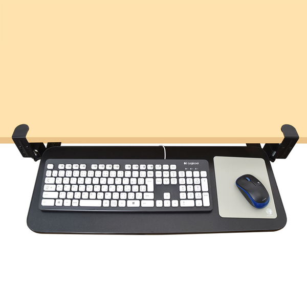 後付けできるデスク収納「スライド式キーボードトレイ2」