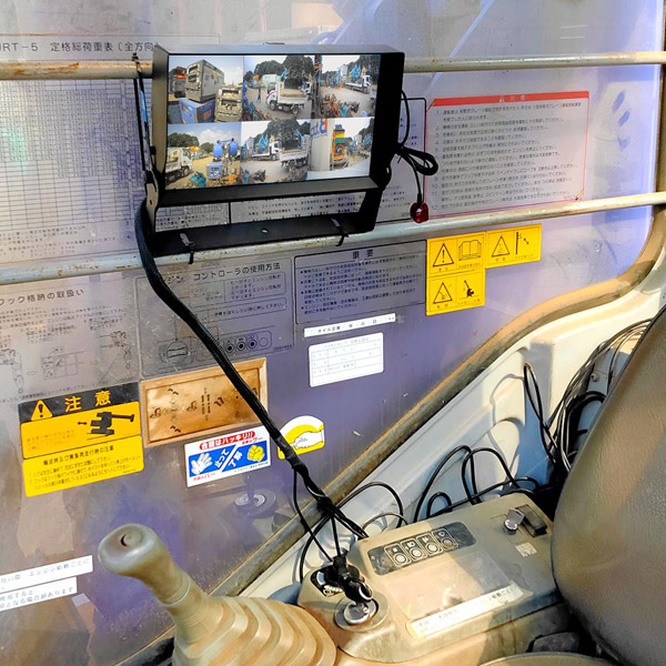 死角モニターにもなる業務用6カメラドライブレコーダー