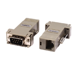 RJ45 (F) から DB9 (M) シリアルアダプター