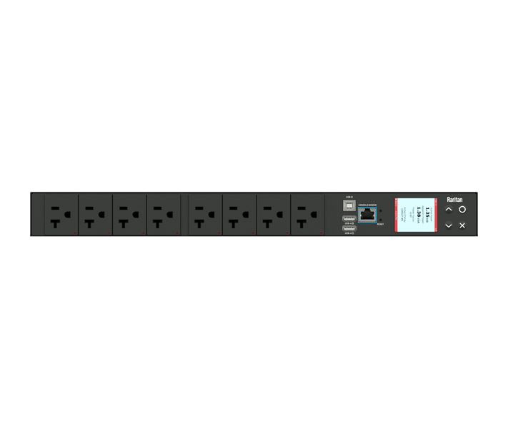 iPDU 単相 AC100V 15A 入力プラグ：NEMA 5-15P アウトレット：NEMA 5-20R(8) 1.5kVA 1Uタイプ ※NEMA5-15R接続可能