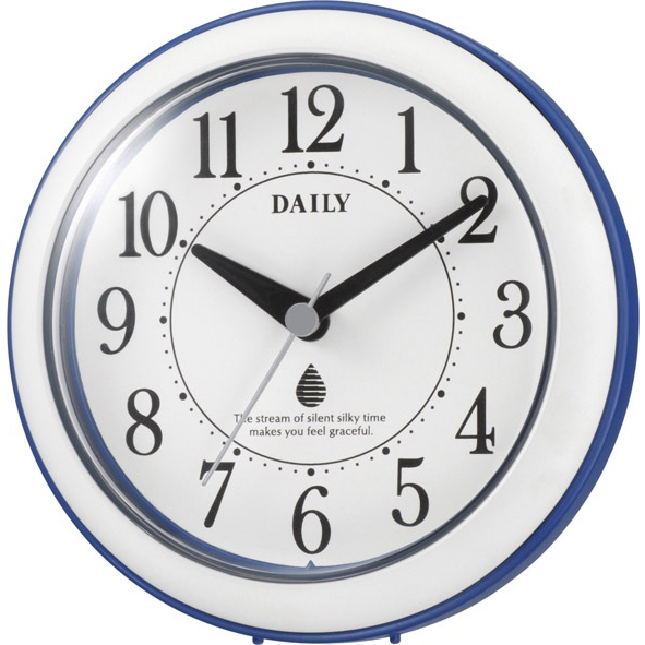 強化防滴・防塵 掛け時計 置き時計 掛け用フック付き 直径11.8cm(フック含まず) アクアパークDN