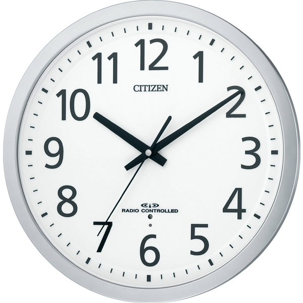 シチズン 電波時計 掛け時計 連続秒針 直径35cm スペイシーM462