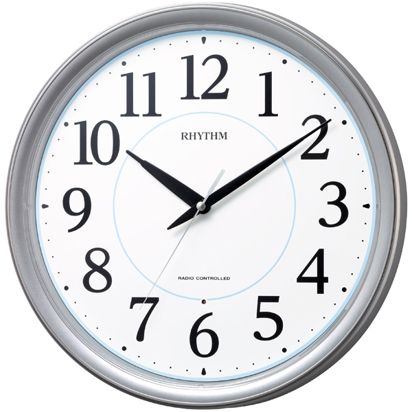 電波時計 掛け時計 連続秒針 直径34cm フィットウェーブ567