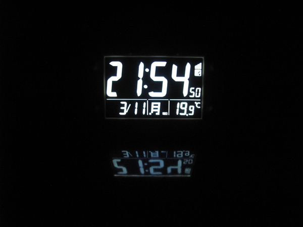 暗い部屋でもはっきり見える。