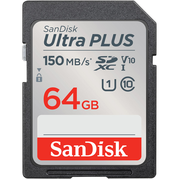 SanDisk Ultra PLUS SDXC UHS-Iカード 64GB