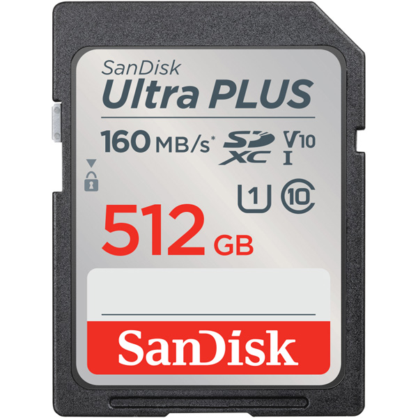 SanDisk Ultra PLUS SDXC UHS-Iカード 512GB