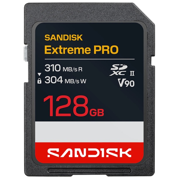 SANDISK Extreme Pro SD UHS-II V90カード 128GB