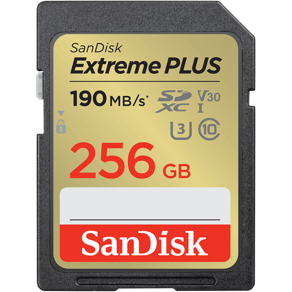 SanDisk Extreme PLUS SDXC UHS-Iカード 256GB