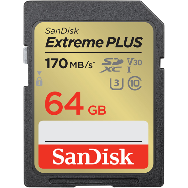SanDisk Extreme PLUS SDXC UHS-Iカード 64GB