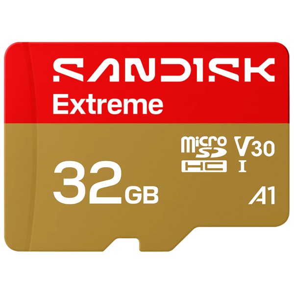 SANDISK Extreme microSD UHS-Iカード 32GB