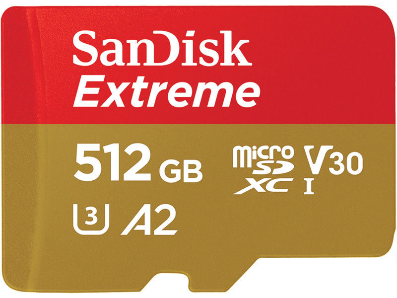 SanDisk Extreme microSDXC UHS-Iカード 512GB