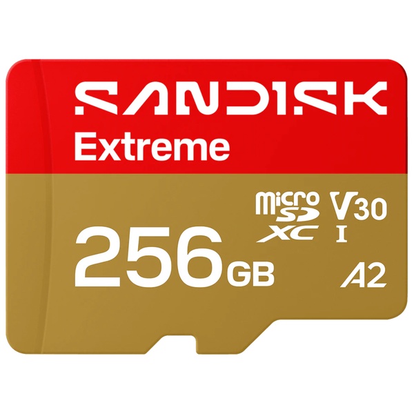 SANDISK Extreme microSD UHS-Iカード 256GB