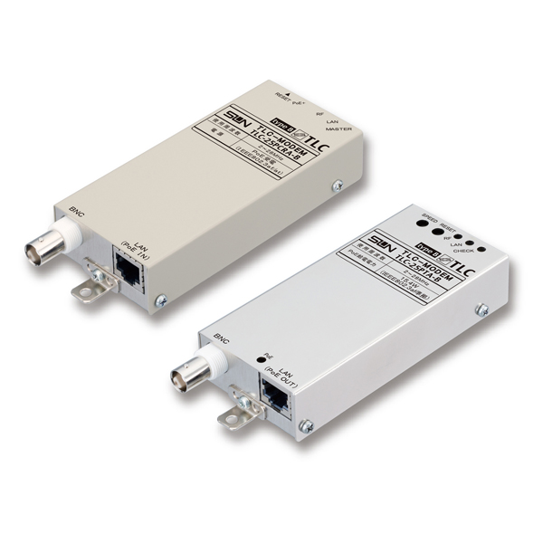 PoE対応HUB受電型TLCモデム（同軸LANメディアコンバーター） マルチキャスト通信対応 ターミナル機