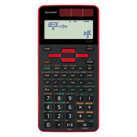 スタンダード関数電卓 10桁585関数 レッド系