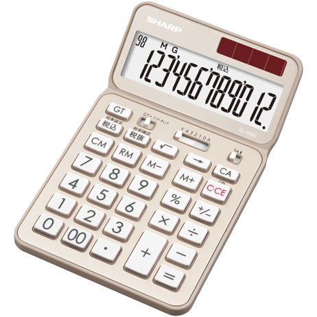 電卓 12桁 （ナイスサイズタイプ） シャンパンゴールド