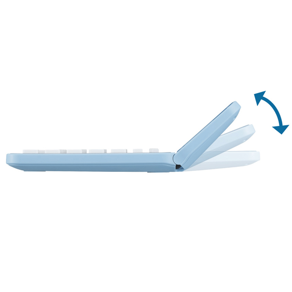 電卓 12桁 （ナイスサイズタイプ） ホワイト系（クリアホワイト）