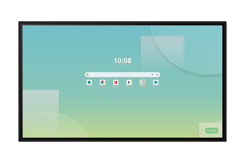 75V型液晶タッチディスプレイ/BIG PAD/解像度3840×2160/輝度500cd/m2/HDMI、USB Type-C、RS-232C/黒/スピーカー有/Google EDLA認証/メーカー無償保証3年/オンサイト保証