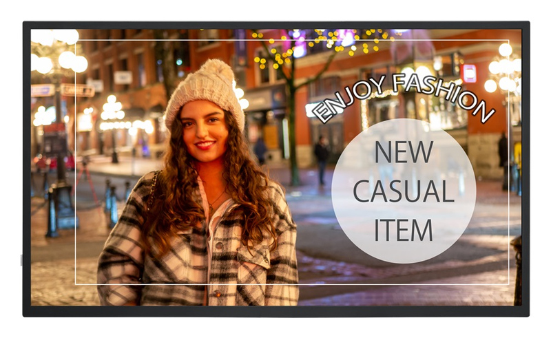 32V型液晶ディスプレイ/1920×1080/HDMI、DP/黒/スピーカー有/450cd/m2/24時間/メディアプレーヤー/無償オンサイト3年保証