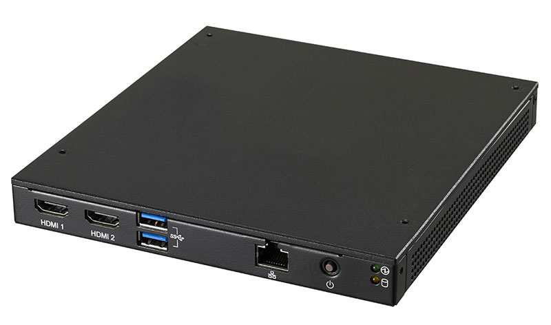 インフォメーションディスプレイ用周辺機器サイネージコントローラー/Celeron 3965U/Windows 10 IoT/4K30p動画に対応