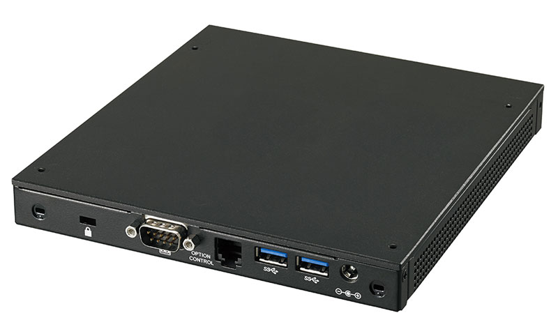 インフォメーションディスプレイ用周辺機器サイネージコントローラー/Celeron 3965U/Windows 10 IoT/4K30p動画に対応