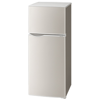 直冷式冷蔵庫 片開きドア 128L シルバー系