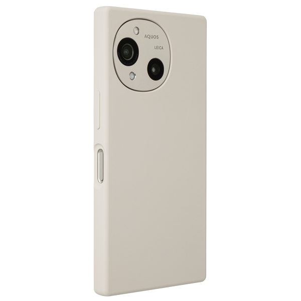 AQUOS R10用 SHARP純正シリコンケース カシミヤホワイト