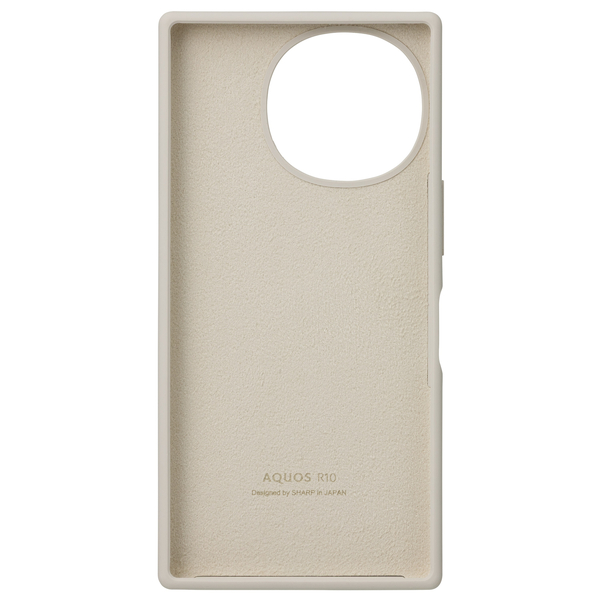 AQUOS R10用 SHARP純正シリコンケース カシミヤホワイト