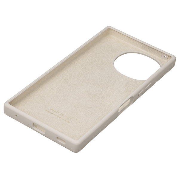 AQUOS R10用 SHARP純正シリコンケース カシミヤホワイト